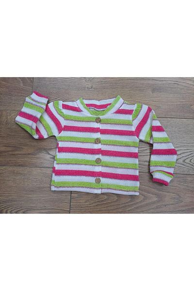TNY Kitwear Knitted Silvery Fabric Girl's Cardigan