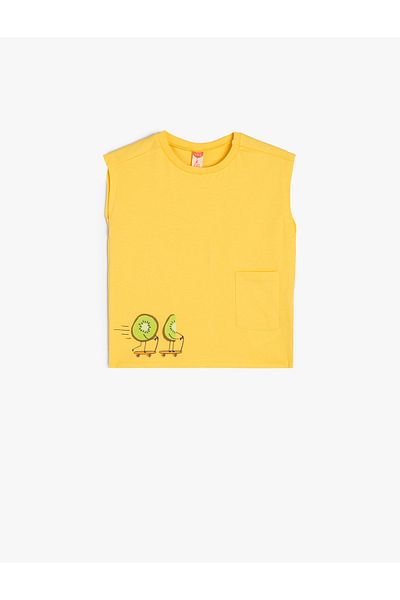 Koton Cotton Single Pocket Tank Top - Sleeveless