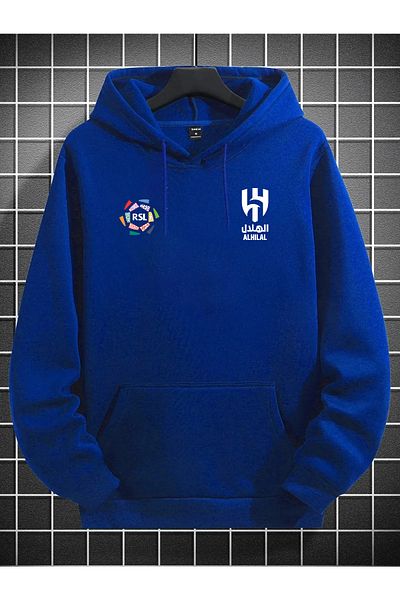 Pisa Art Φούτερ με κουκούλα Al-Hilal Σαουδικής Αραβίας Μπλε προσαρμοσμένα σχέδια