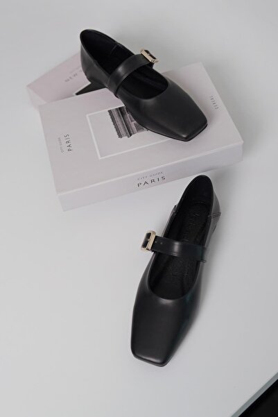 Jorbinol Lita Yumuşak Derili Düz Kadın Babet