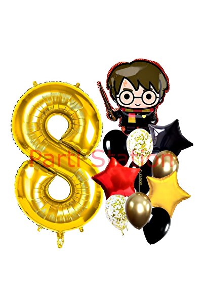 Parti Station Harry Potter 8 Yaş Balon Set Harry Potter Hogwarts Konsept Doğu...