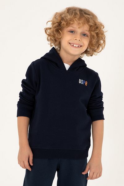 U.S. Polo Assn. Boy's Navy Blue Hooded Sweatshirt 50293489 -Vr033