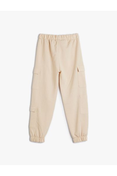 Koton Parachute Pants with Tie Waist and Side Pocket Detail