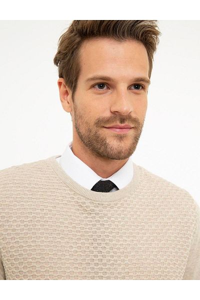 Pierre Cardin Πλεκτό πουλόβερ Kum Melange Slim Fit Crew Neck