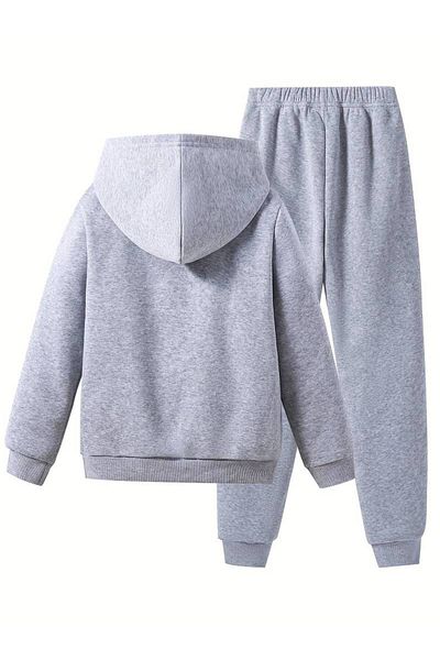 LEONE KOLEKSİYON Set de hanorace unisex pentru copii și bebeluși cu imprimeu Grey King / Set de treninguri pentru creșă