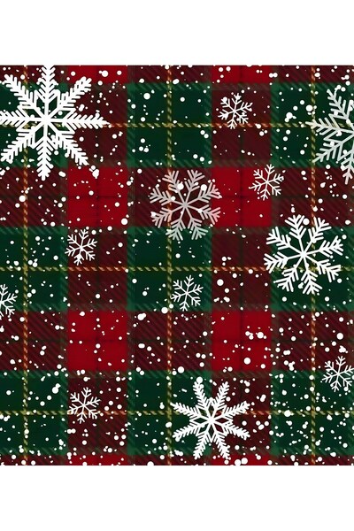 Emtory Home 5 Adet Ekoseli Karton Çanta - Hediye Paketi - Hediye Çantası - Yılbaşı Süsü 10x15 Cm