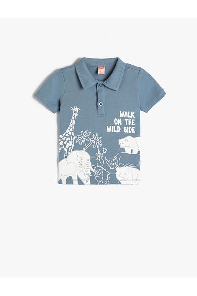 Koton Animals Tatuaj polo bărbierit brațe și tricou