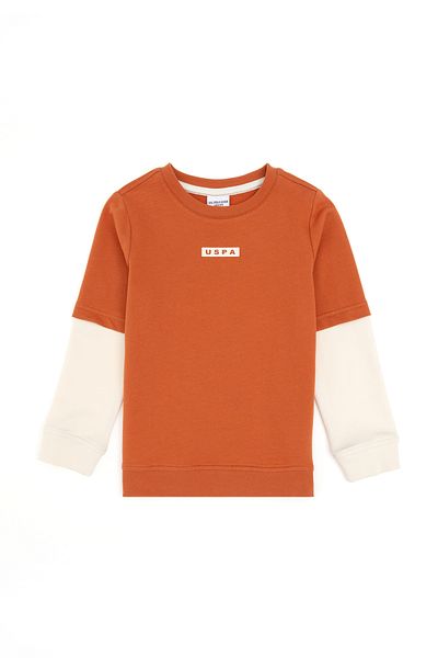 U.S. Polo Assn. Boy Cinnamon Crew Neck Sweatshirt 50293564 -Vr191
