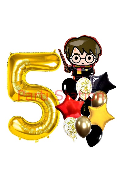 Parti Station مجموعة بالونات هاري بوتر لعمر 5 سنوات - بالونات حفلات أعياد الم...