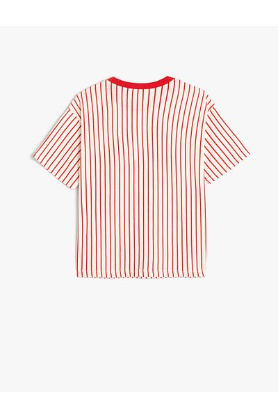 Koton Oversize T-Shirt Sports Themed Short Sleeve Crew Neck Printed