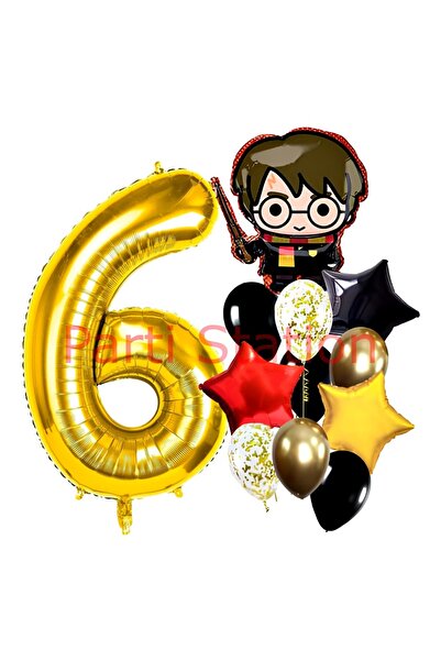Parti Station Harry Potter 6 Yaş Balon Set Harry Potter Hogwarts Konsept Doğu...