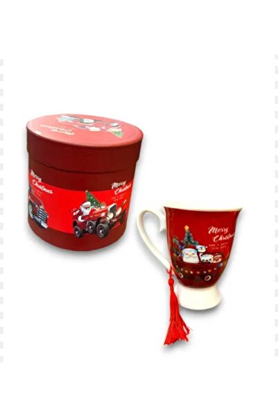 mr shopping MR Hediyelik Yılbaşı Temalı Baskılı Noel Baba Seramik Kupa YILBAŞ...