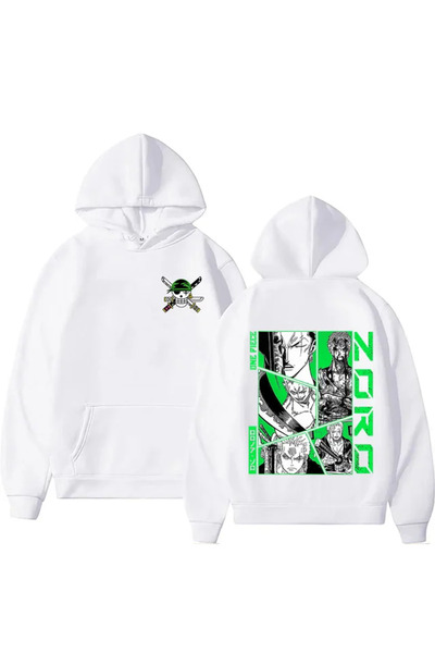 GALASHOP Luffy Zoro Shanks Nico Robin Patterned Hoodie - Mod31