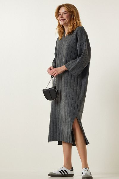 Cloudy Kids Γυναικείο πλεκτό φόρεμα Polo Neck Oversize