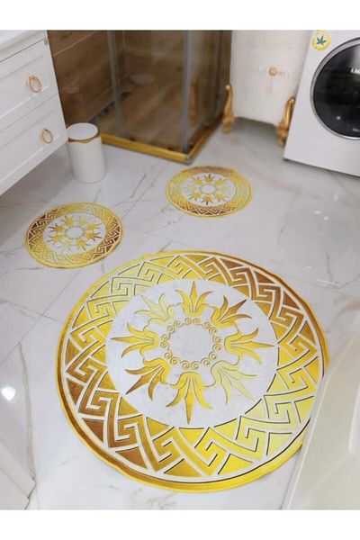 Evperest Bathroom Mat Set Golden Model