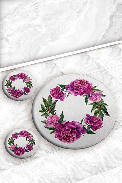 Evperest Mora Model Bath Mat Set