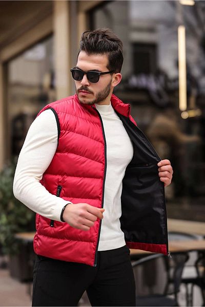 Booss Milano Men's Weste Red Vest
