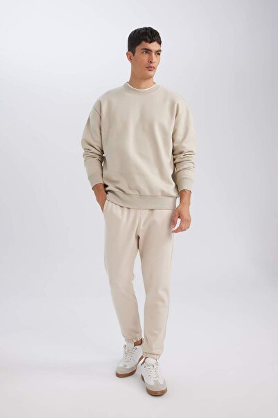 DeFacto Standard Fit Fleto Pocket Flexible Leg Thick Sweatpants A6468Ax24Au