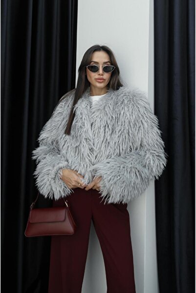 Havoş Gray Rachel Faux Fur Jacket