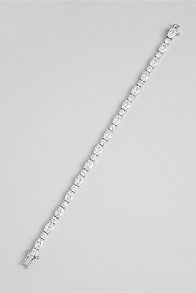 So CHIC... Gizemli Işıltı 18 Ayar Beyaz Altın Kaplama Gümüş Su Yolu Bileklik