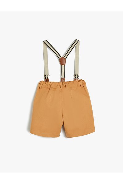 Koton Cotton Strap Chino Shorts - Pocket Detailed