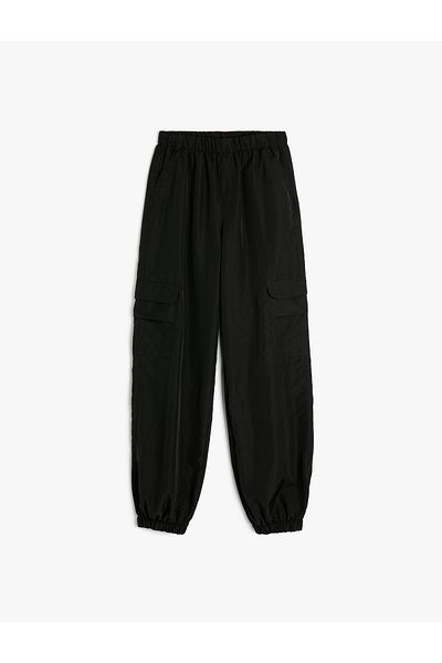 Koton Cargo Jogger Pants - Elastic Waist Pocket