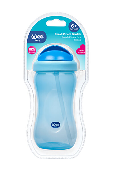 Wee Baby Pipetli Bardak 350 ml Mavi