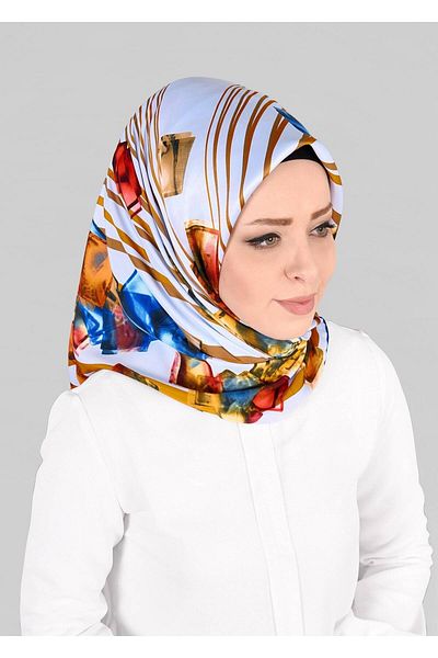TRENDTESETTÜR Eșarfă cu model T 12842 ALBASTRU (ALBASTRU BEBE) DE FEMEI