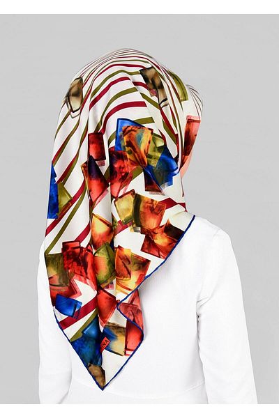TRENDTESETTÜR Eșarfă cu model T 12842 ALBASTRU ÎNCHIS (SAKS) DE FEMEI