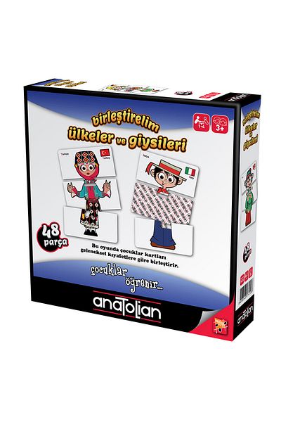 Anatolian Puzzle Let's Assemble Countries and Clothes - 48 Pieces (Code: 7410)