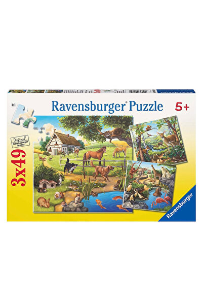 RAVENSBURGER 3-49 Parça Puzzle Dağ Hayvanları 092659