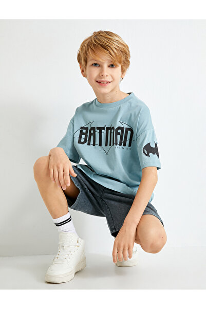 Koton Batman Tişört Lisanslı Kısa Kollu Bisiklet Yaka Pamuklu