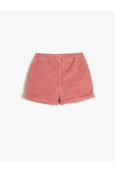 Koton Velvet Shorts Corduroy Cotton with Pockets