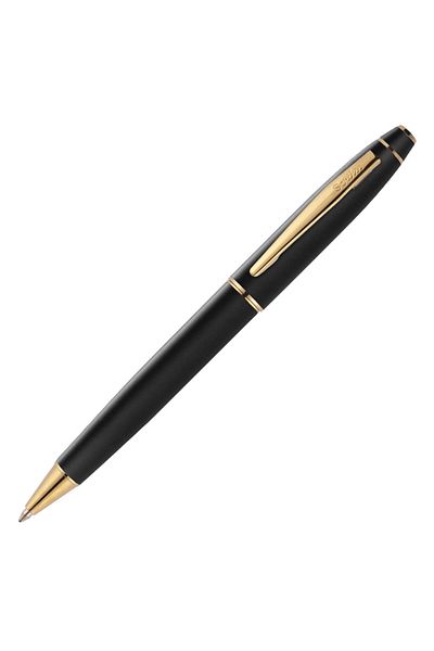 Scrikss 35 Matte Black Gold Ballpoint Pens Special for Your Name