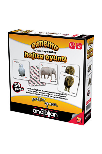 Anatolian Puzzle الحيوانات البرية - لعبة الذاكرة 54 قطعة 7404