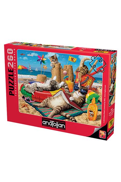 Anatolian Puzzle 260 Piece XL Jigsaw Puzzle - Cats' Beach Enjoyment 3322