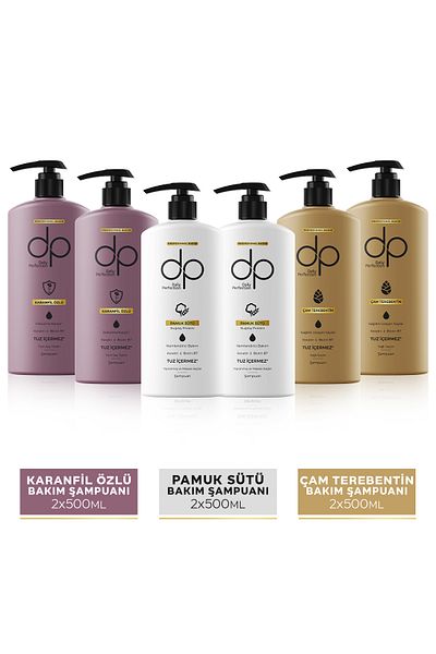 dp Daily Perfection 500 ml X 6 Shampoo - Pine, Turpentine and Cotton Milk Set