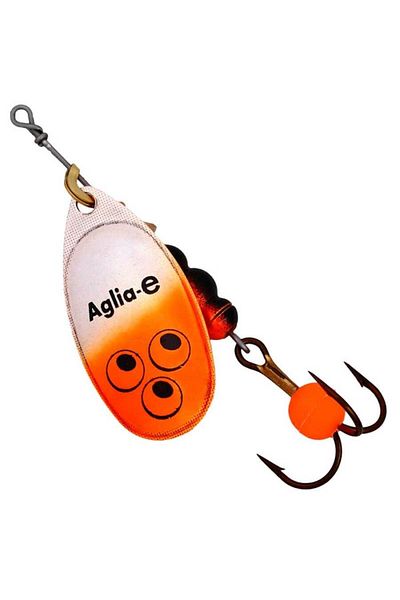 Albastar mepps AGlia-e Silver-oranGe FishinG Spoon - No:2