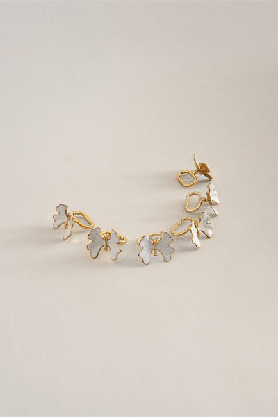 Nazik Home Gold-Mine 6-Piece Napkin Holder with Laura Butterfly Detail