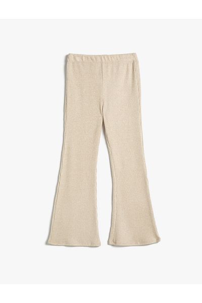 Koton Flared Leg Trousers Camisole Elastic Waist