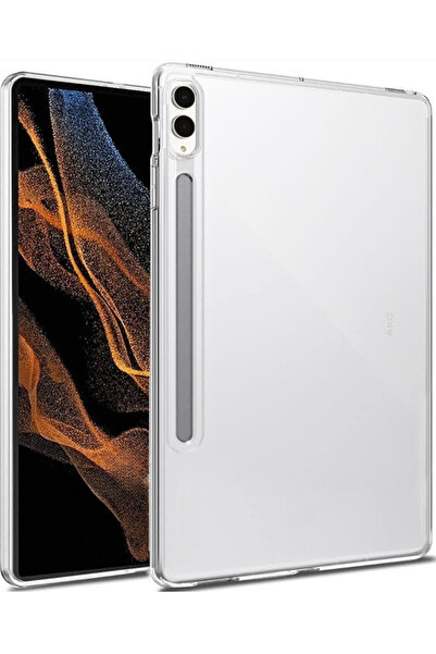 Fibaks Samsung Galaxy Tab S10 Plus 12.4 inch SM-X820 Kılıf Şeffaf Yumuşak Süper Lüx Esnek Renksiz Kapak