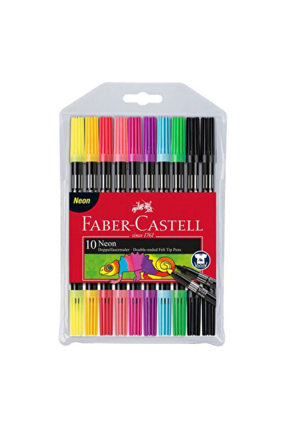 Faber Castell قلم ذو طرفين نيون - 10 ألوان (5062151109)