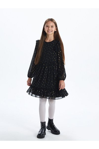LC Waikiki Lw - Crew Neck Girl's Tulle Dress