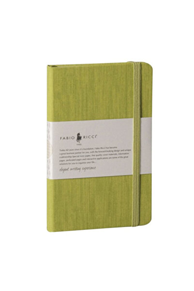 Fabio Ricci Lepidus 9x14 Lastikli Çizgisiz Defter Yeşil 1041