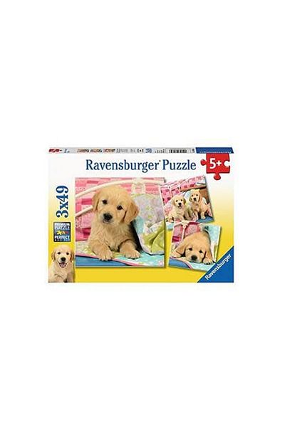 RAVENSBURGER 3x49 Piece Puzzle Puppies080656