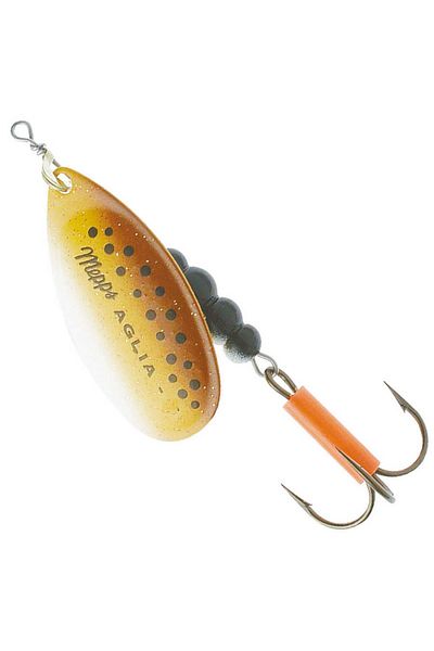 Albastar Mepps Aglia Brown Fishing Spoon - Brown and Yellow, No:0