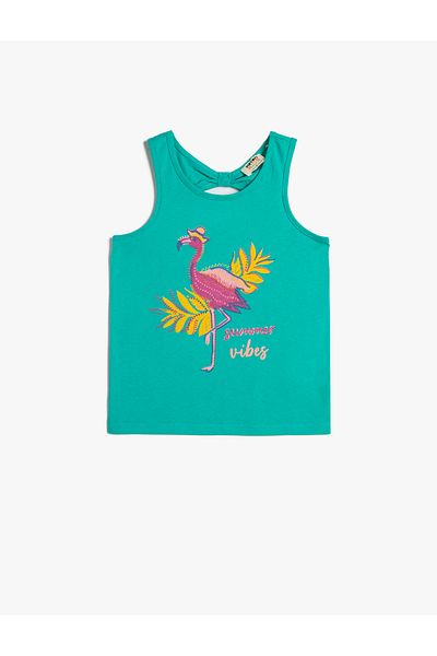Koton Flamingo Κεντημένο Αθλητικό Βαμβακερό με Λεπτομέρεια Παραθύρου Πλάτης
