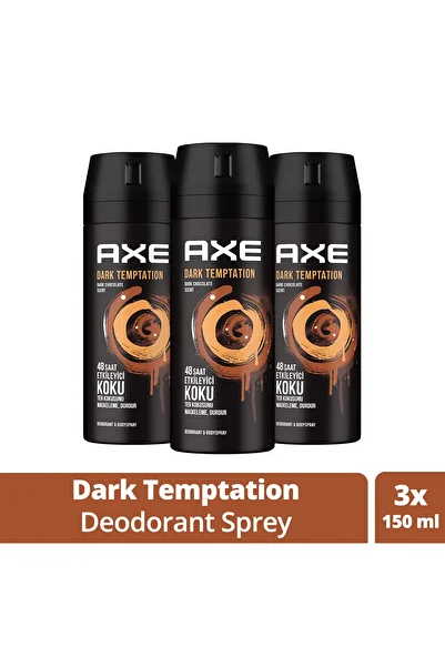 Axe Men's Deodorant & Body Spray Dark Temptation 48 Hour Effective Fragrance Body Spray 150 ml