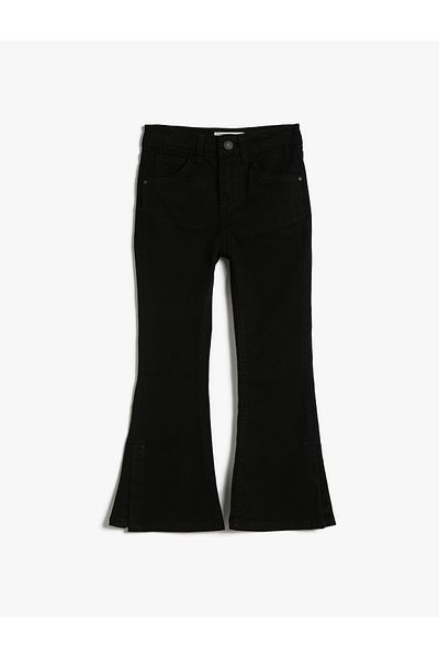 Koton Flare Jeans with Slits, Cotton Pockets - Flare Jeans