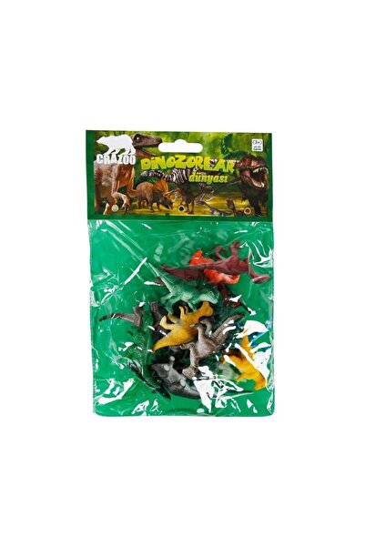 Sunman Crazoo Dinozorların Dünyası Poşetli Hayvan Oyun Seti 07051 Turuncu